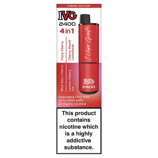 IVG 2400 Cherry Edition Disposable 20mg 4x2ml PODs