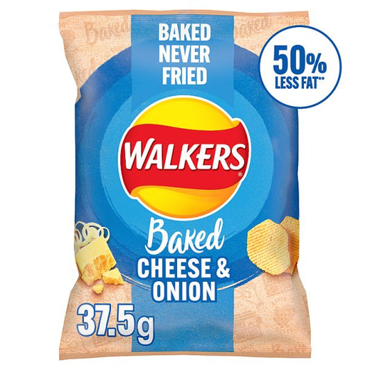 Walkers Baked Cheese & Onion Snacks Crisps 37.5g