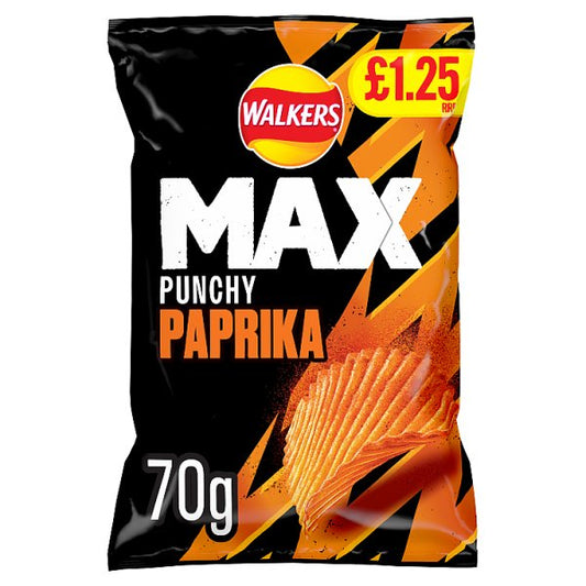 Walkers Max Punchy Paprika 70g