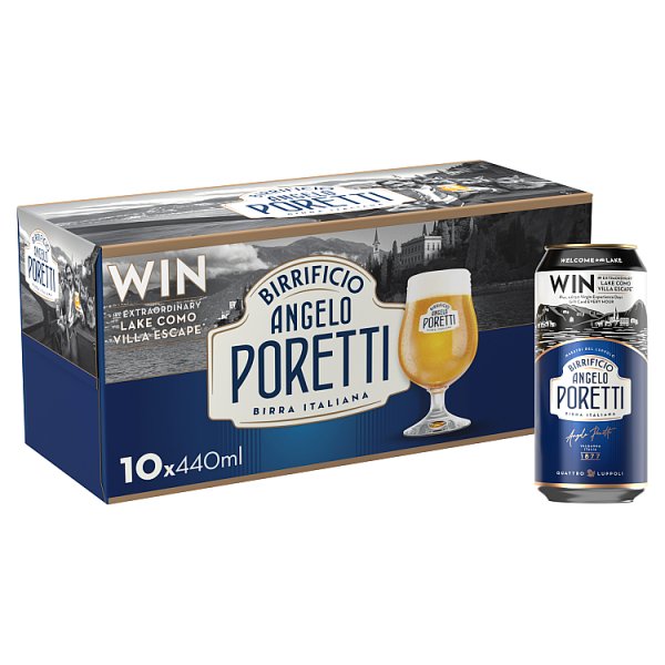 Angelo Poretti Premium Lager Beer 10x440ml Cans