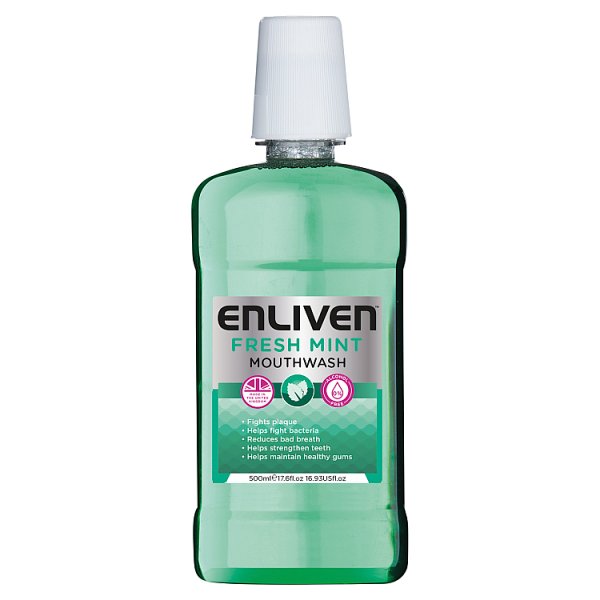 Enliven Fresh Mint Mouthwash 500ml