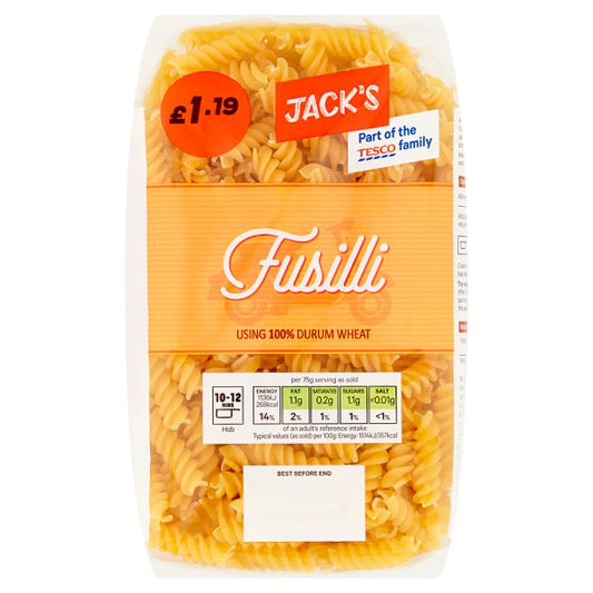 Jack's Fusilli Pasta 500g