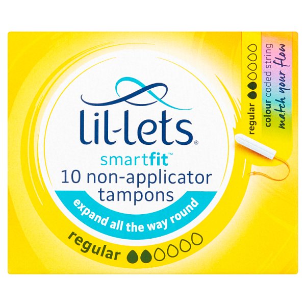 Lil-Lets Smartfit 10 Non-Applicator Tampons Regular