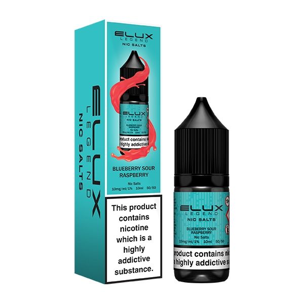 Elux Legend 10ml Nicotine Salt E-Liquids BLUEBERRY SOUR RASPBERRY 10mg Nic Salts