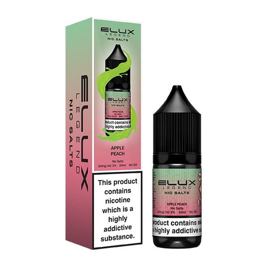 Elux Legend 10ml Nicotine Salt E-Liquids APPLE PEACH 20mg Nic Salts