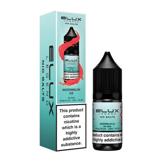 Elux Legend 10ml Nicotine Salt E-Liquids WATERMELON ICE 10mg Nic Salts FULL BOX (10)