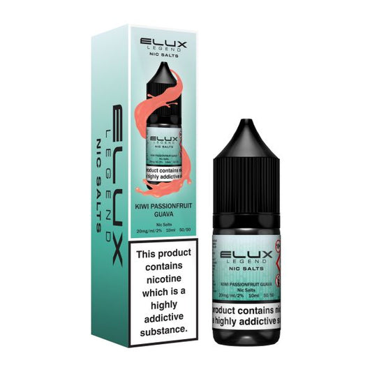 Elux Legend 10ml Nicotine Salt E-Liquids KIWI PASSIONFRUIT GUAVA 20mg Nic Salts