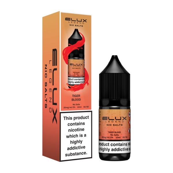 Elux Legend 10ml Nicotine Salt E-Liquids TIGER BLOOD 20mg Nic Salts