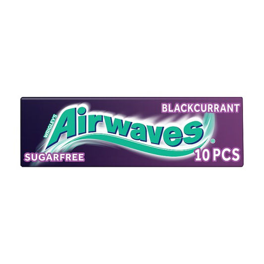 AIRWAVES Blackcurrant flavour Sugar Free Chewing Gum 10 Pieces