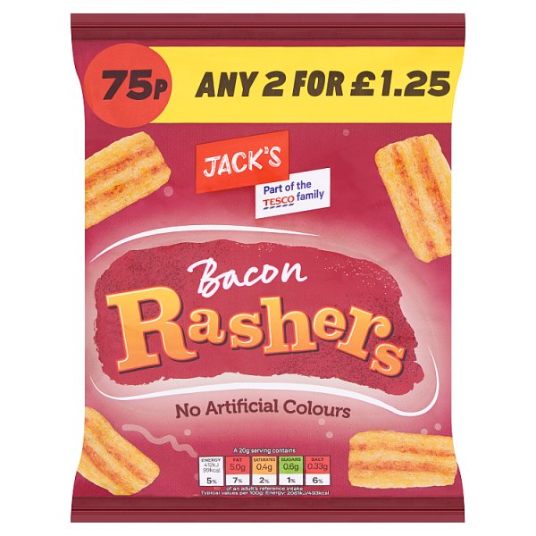 Jack's Bacon Rashers 60g