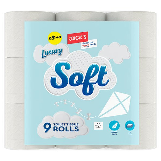Jack's Luxury Soft Toilet Tissue 9 Rolls
