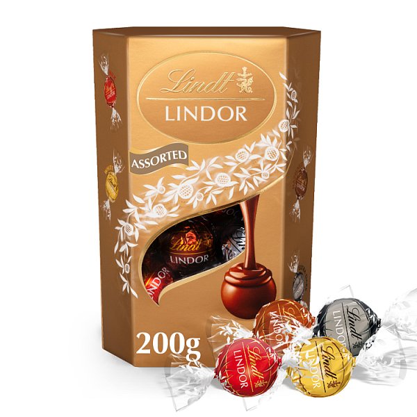 Lindt Lindor Assorted Chocolate Truffles Box 200g