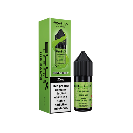 Elux Legend 10ml Nicotine Salt E-Liquids FRESH MINT 20mg Nic Salts