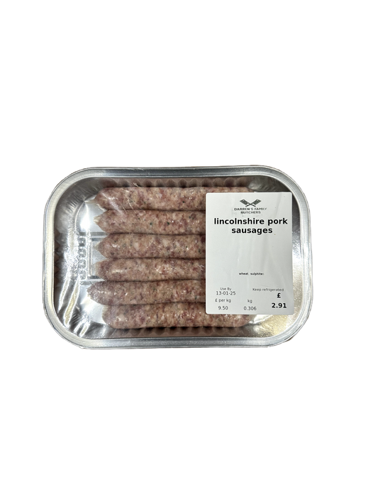 Darrens Butchers Lincolnshire Pork Sausages