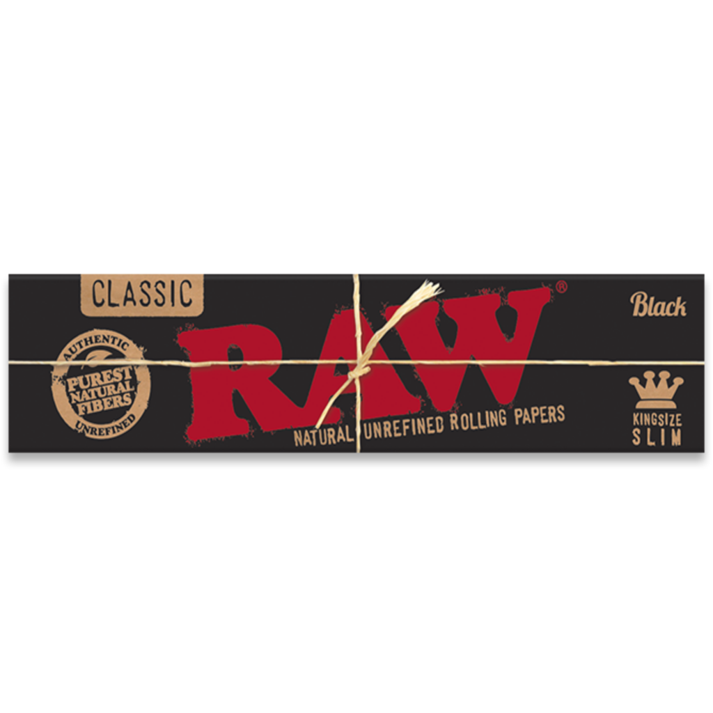 RAW Black Connoisseur King Size Slim Rolling Papers & Tips