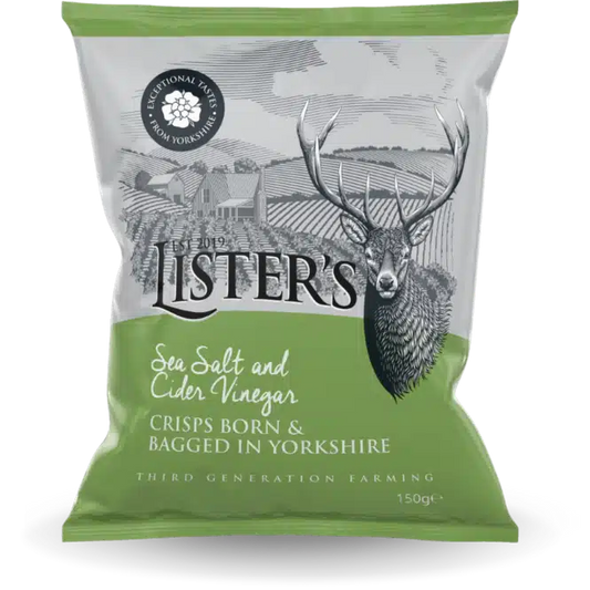 Listers Sea Salt & Cider Vinegar Crisps 150g