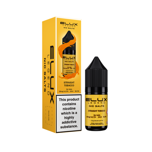 Elux Legend 10ml Nicotine Salt E-Liquids STRAIGHT TOBACCO 20mg Nic Salts