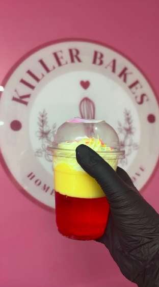 Killer Bakes Strawberry Trifle