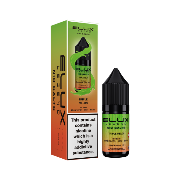 Elux Legend 10ml Nicotine Salt E-Liquids TRIPLE MELON 20mg Nic Salts