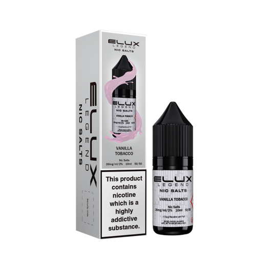 Elux Legend 10ml Nicotine Salt E-Liquids VANILLA TOBACCO 20mg Nic Salts